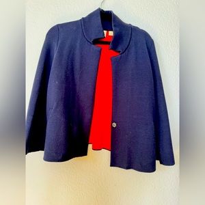 ANTHROPOLOGIE MOTH NAVY CARDIGAN SWEATER M